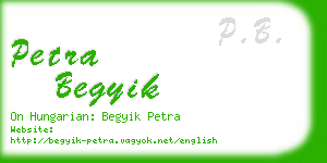 petra begyik business card